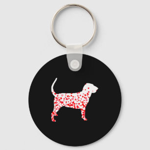 Bloodhound Heart Dog Valentines Day Men Women Kids Key Ring