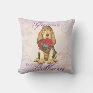 Bloodhound Heart Mum Cushion