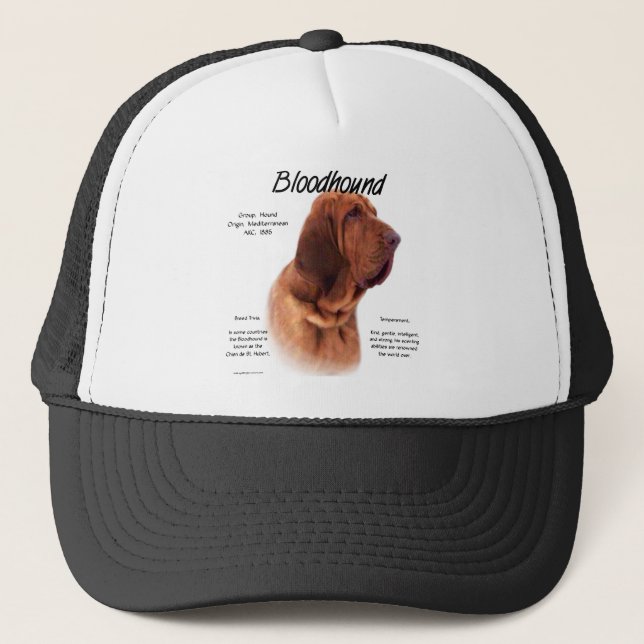 Bloodhound History Design Trucker Hat (Front)