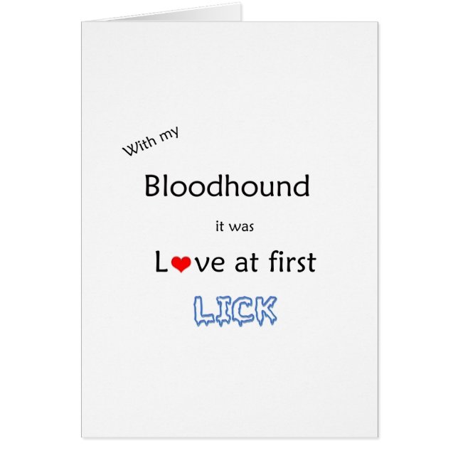 Bloodhound Lick Design (Front)