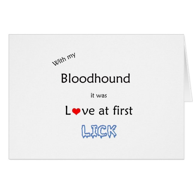 Bloodhound Lick Design (Front Horizontal)