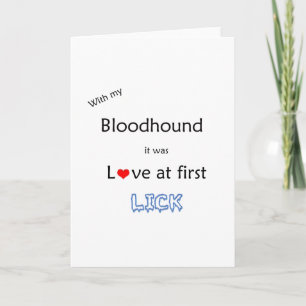 Bloodhound Love at First Lick Holiday Card