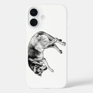 Bloodhound Lying Pose Dog Art Phone Case