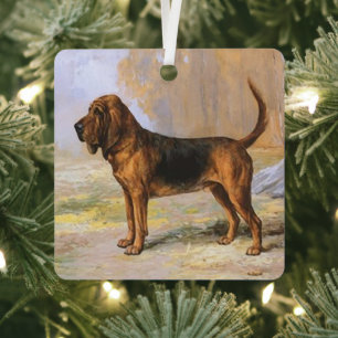 Bloodhound Metal Tree Decoration