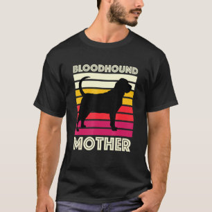 Bloodhound Mother Vintage Dog Bloodhound Mum T-Shirt