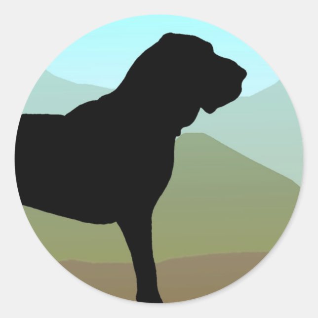 Bloodhound Mountains Classic Round Sticker (Front)