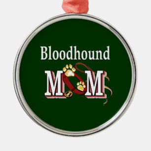 Bloodhound Mum Metal Ornament