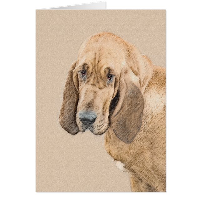 Bloodhound Painting - Cute Original Dog Art (Front)