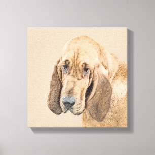 Bloodhound Painting - Cute Original Dog Art Canvas Print