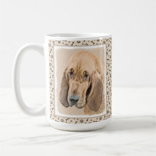 Bloodhound Painting - Cute Original Dog Art Coffee Mug