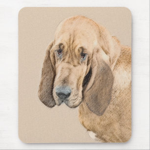 Bloodhound Painting - Cute Original Dog Art Mouse Pad