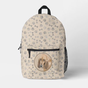 Bloodhound Painting - Cute Original Dog Art Printed Backpack
