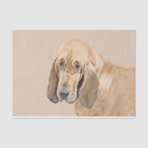 Bloodhound Painting - Cute Original Dog Art Tissue Paper