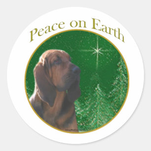 Bloodhound Peace Classic Round Sticker