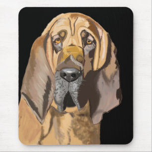 Bloodhound Portrait Mouse Pad