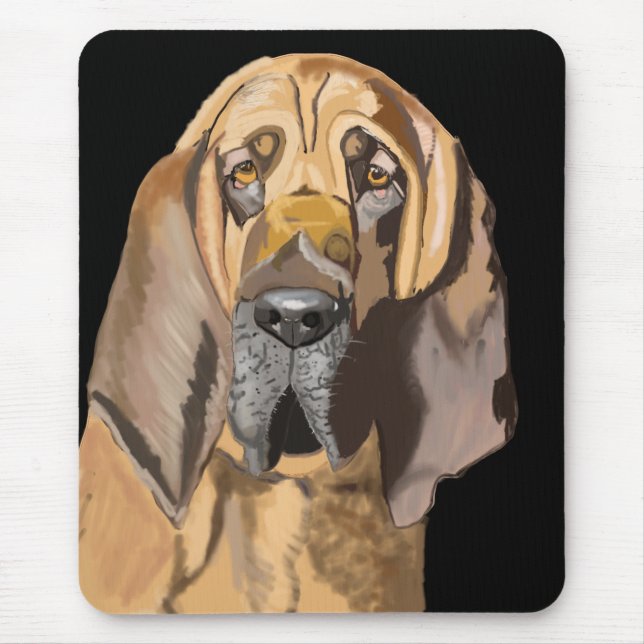 Bloodhound Portrait Mouse Pad (Front)