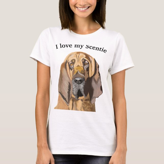 Bloodhound Portrait T-Shirt (Front)