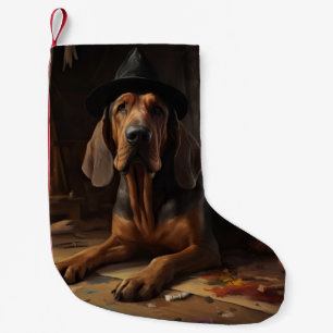 Bloodhound Pumpkins Halloween Scary  Small Christmas Stocking