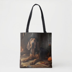 Bloodhound Pumpkins Halloween Scary Tote Bag