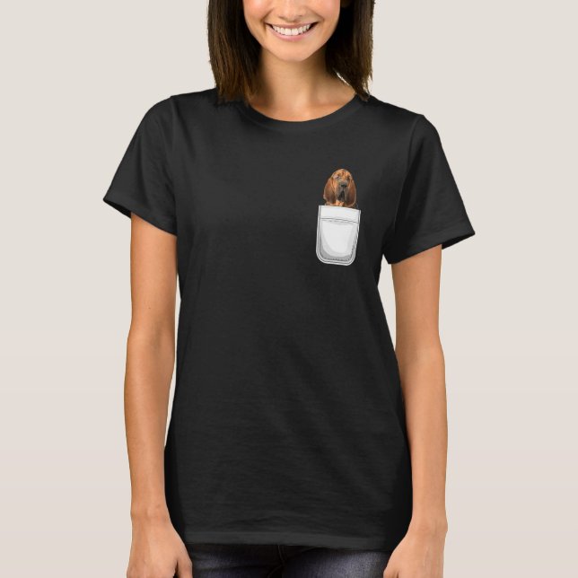 Bloodhound Puppy Dog In Your Pocket T-Shirt (Front)