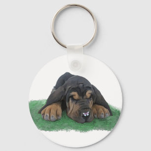 bloodhound puppy key ring