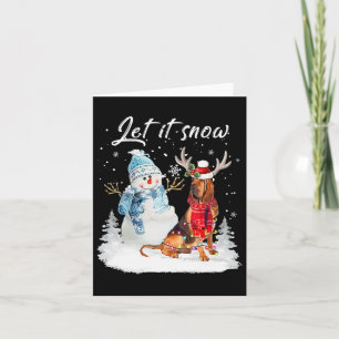 Bloodhound Santa Dog Christmas Snowman Xmas Pajama Card