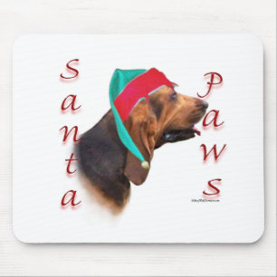 Bloodhound Santa Paws Mouse Pad