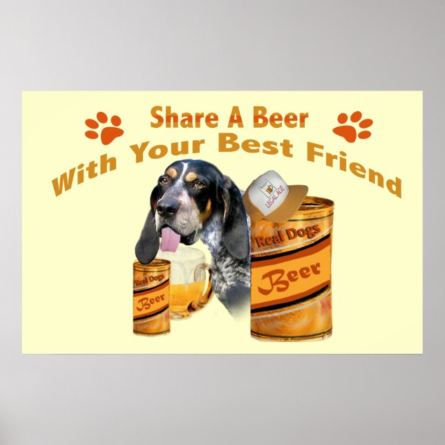 Bloodhound share a beer lg poster (Front)