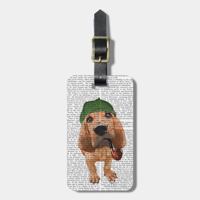 Bloodhound Sherlock Holmes 2 Luggage Tag (Front Vertical)