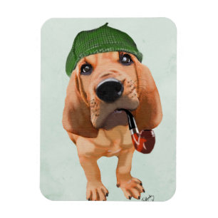 Bloodhound Sherlock Holmes Magnet