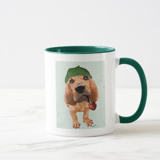 Bloodhound Sherlock Holmes Mug (Right)