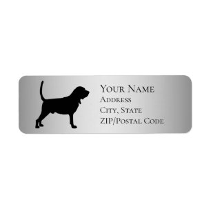 Bloodhound Silhouette Return Address Label