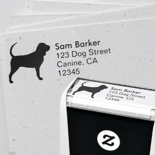 Bloodhound Silhouette Return Address Self-inking Stamp