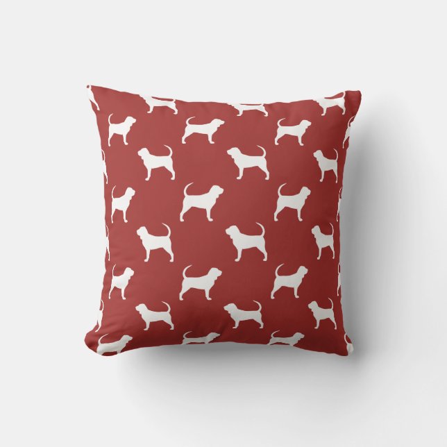 Bloodhound Silhouettes Pattern Cushion (Front)
