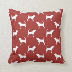 Bloodhound Silhouettes Pattern Cushion