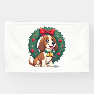 Bloodhound Sleigh Puller dog Banner