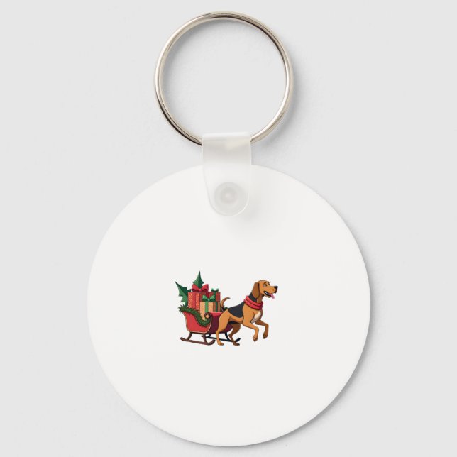 Bloodhound Sleigh Puller Key Ring (Front)