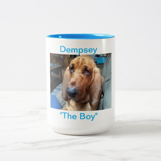 Bloodhound Two-Tone Mug, 15 oz Coffee Mug (Center)