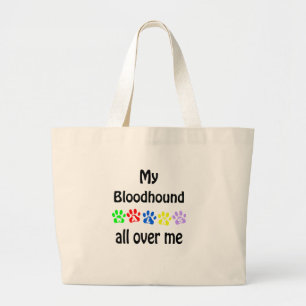 Bloodhound Walks Design Large Tote Bag