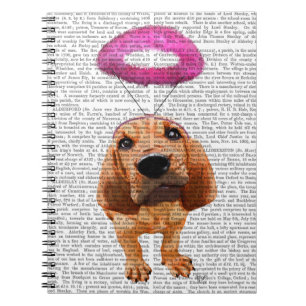 Bloodhound With Angelic Pink Halo Notebook