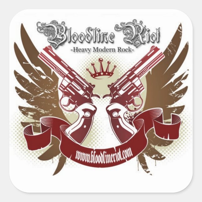 Bloodline Riot Sticker - Square (Front)