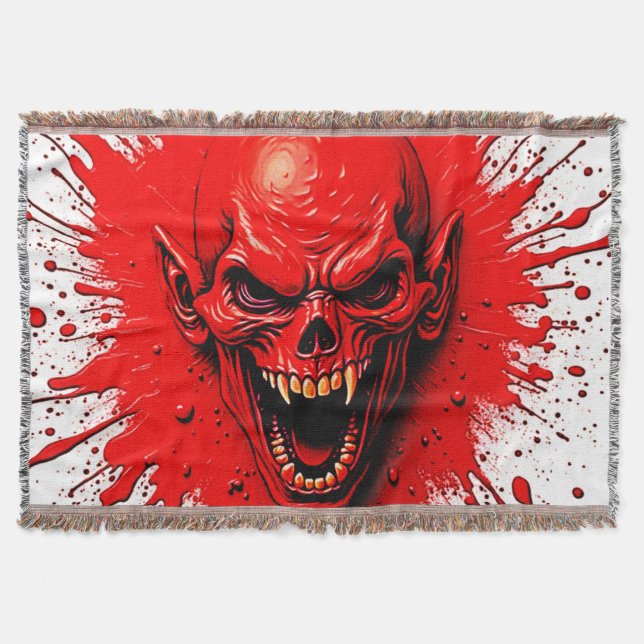 Bloodlust: The Vengeful Vampire Throw Blanket (Front)