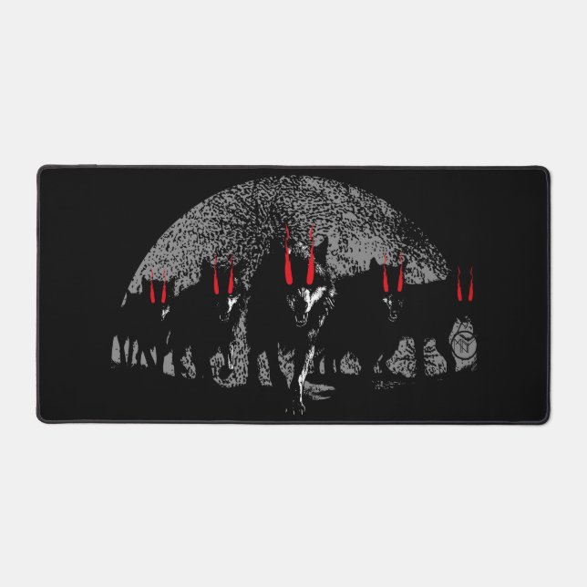 Bloodlust Wolf Pack Desk Mat (Front)