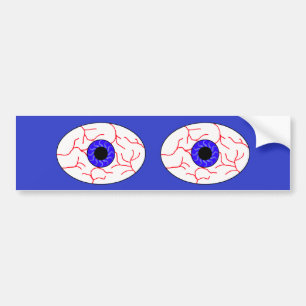 bloodshot blue eyes bumper sticker
