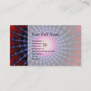 Bloodshot Fractal Swirl Business Card