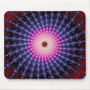Bloodshot Fractal Swirl Mouse Pad