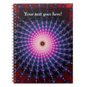 Bloodshot Fractal Swirl Notebook