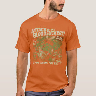 Bloodsuckers Attack Mosquitos Movie Poster Vintage T-Shirt