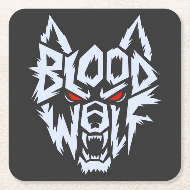 Bloodwolf: The Alpha Awakens Square Paper Coaster (Front)