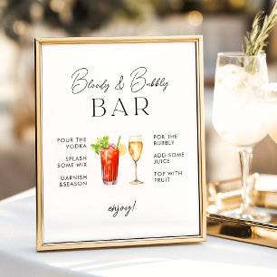 Bloody and Bubbly Bar Wedding Sign
